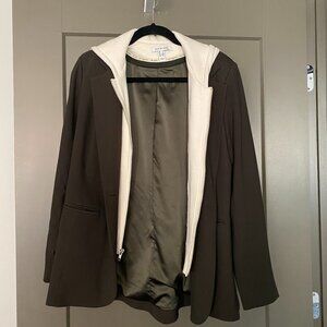 Peace Love World Blazer with Hoodie Insert